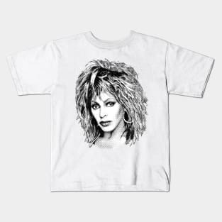 Tina Turner Halftone Kids T-Shirt